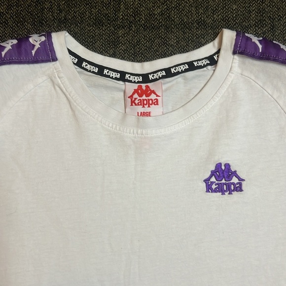 Kappa White and Purple T-Shirt sz L - Picture 2 of 8